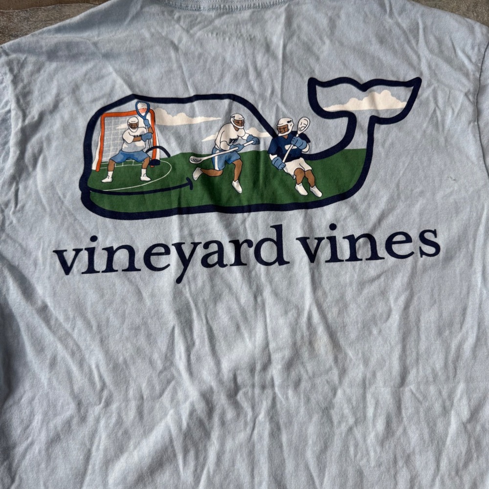 Vineyard Vines Lacrosse Pocket T-Shirt Men's XS Rare Sports Preppy Coastal Tee